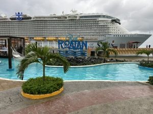 Caribbean cruise ship at sea